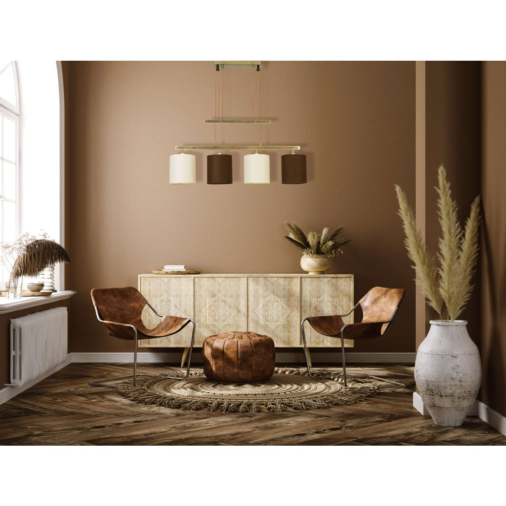 Näve Tilde Hanglamp 4-Lichts - Beige Bruin 86cm