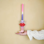 Kaarsenhouder- Boot/ lip/ hat- roze/ rood/ lilac-10x8x20 cm