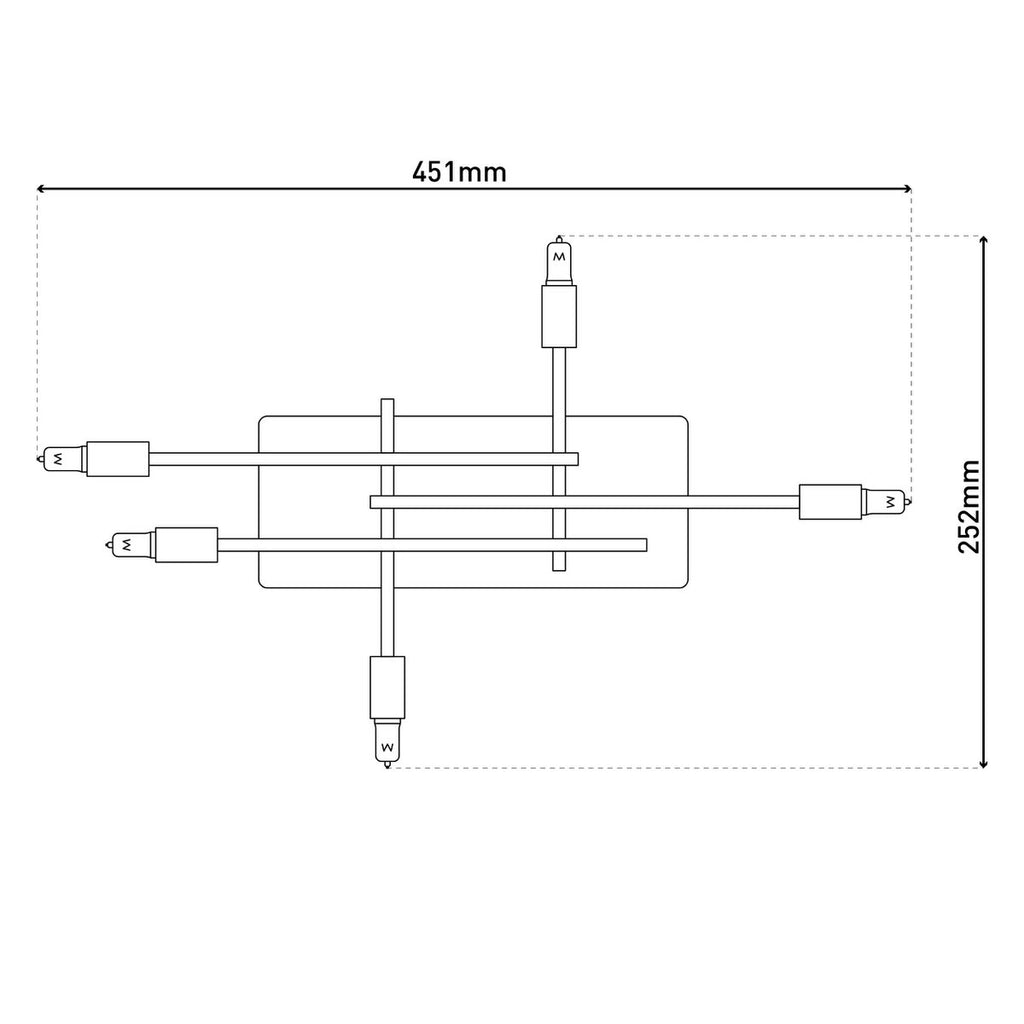 LED -plafondlamp "Ancona" met achtergrondverlichting gemaakt van metaal in zwart en messing, G9 -versies, lamp voor woonkamer, eetkamer, gang en kantoor, ca.