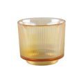 AMBER Ribbed Photophore 10x10x10cm