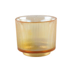 AMBER Ribbed Photophore 10x10x10cm