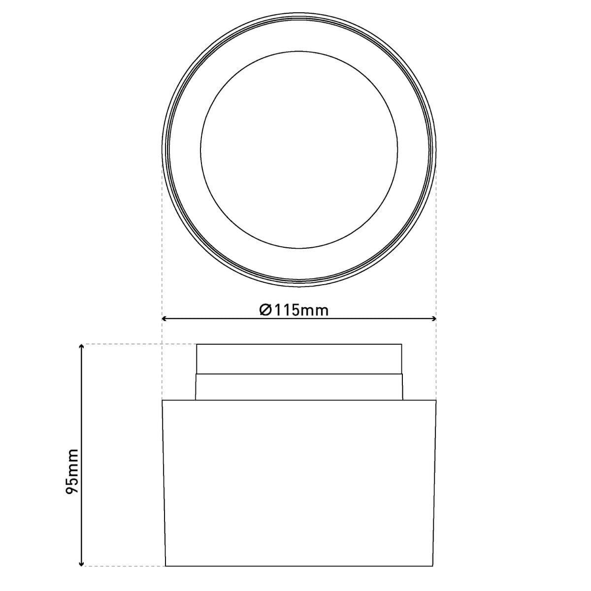 LED Spot Trimes D 11,5cm Zwart - Näve