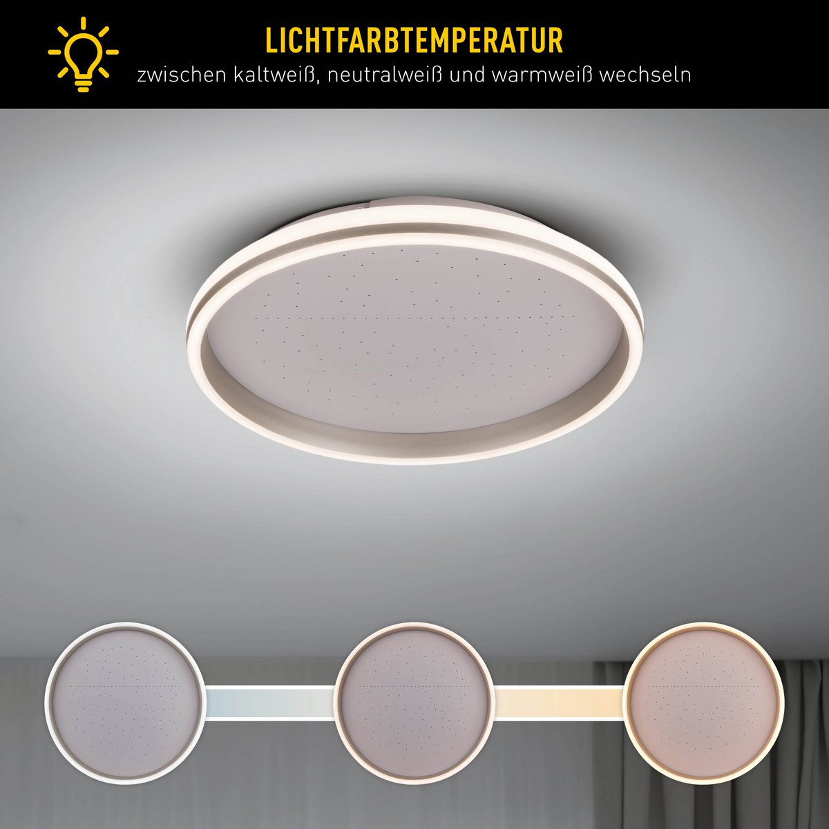LED Plafondlamp Meteor 47cm Wit