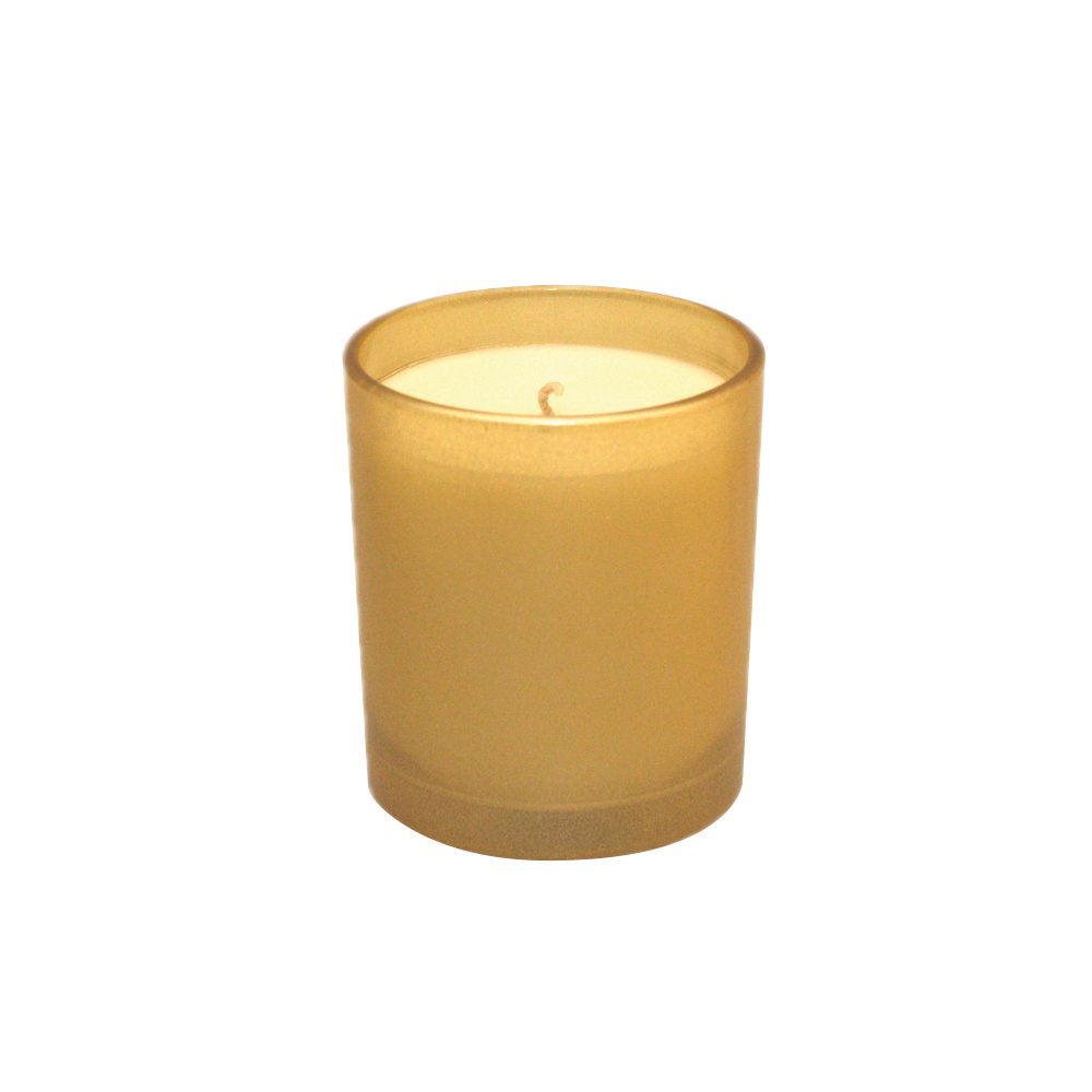 Vanille Geurkaars - Gouden Glas 7x7x8cm