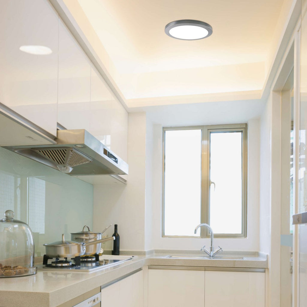 Näve Bonus LED Plafondlamp - Chroom/Wit 22,5cm