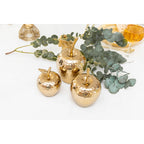 Gouden decoratieve appel 11x11x15cm