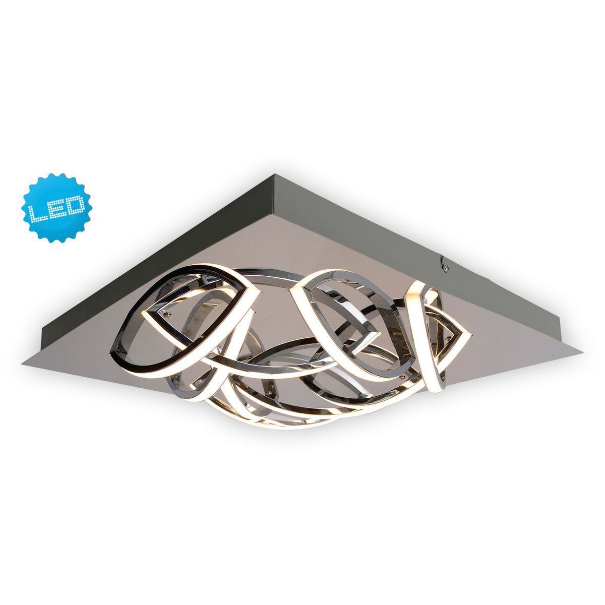 LED Plafondlamp Manchester - Näve Zilver 41cm
