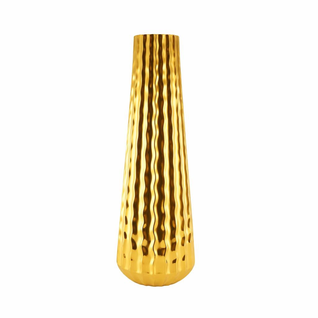 Briljante gouden vaas 15,5x15,5x55,5cm