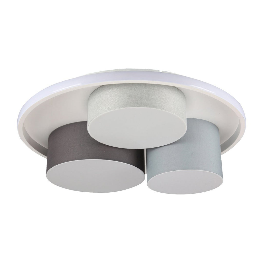 3-geleide plafondlicht Eppan Ø 56 cm grijs