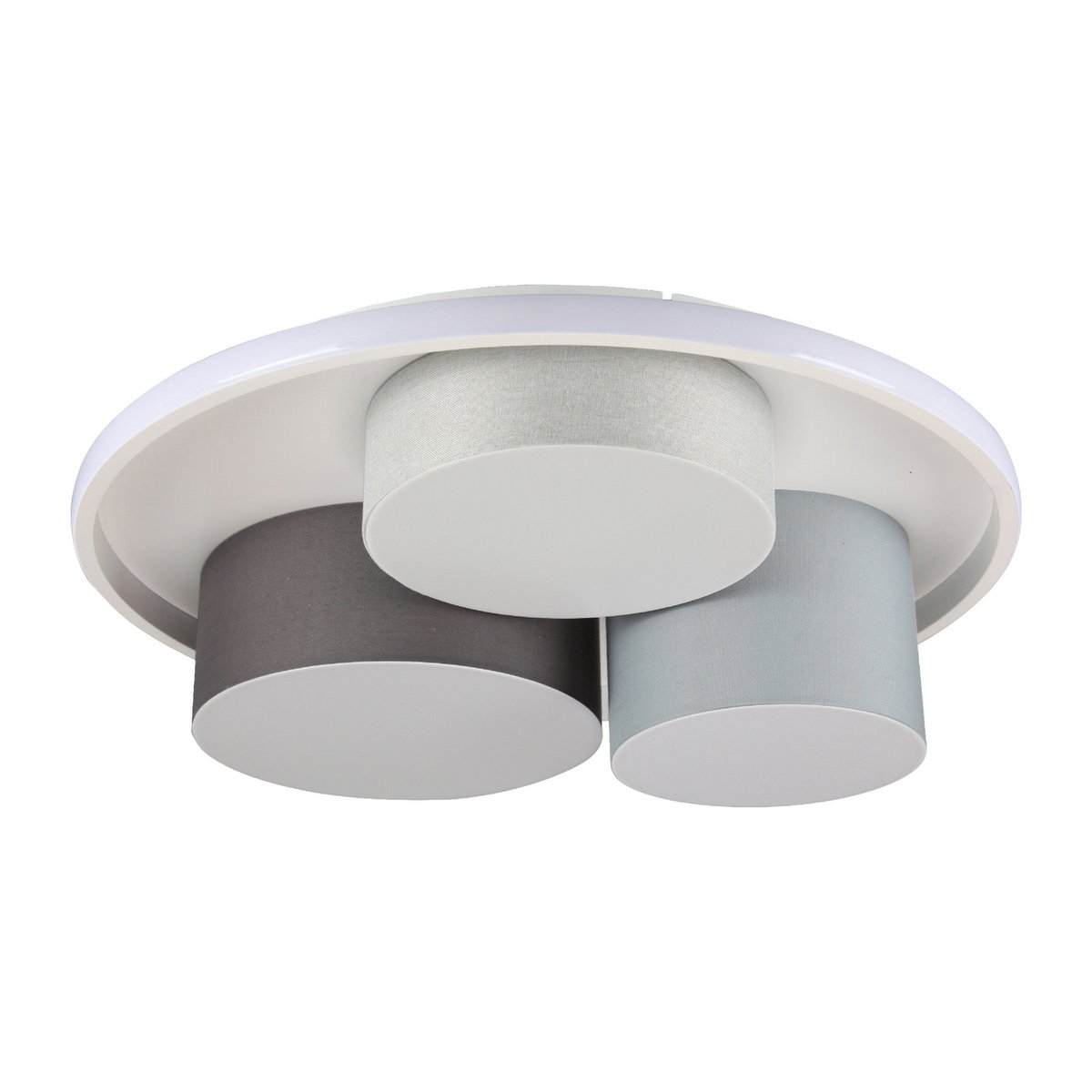 3-geleide plafondlicht Eppan Ø 56 cm grijs