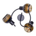 Näve Casco 3-Spot Muur/Plafond Rondel - Zwart Goud