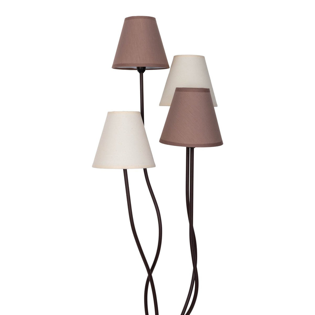 Näve Boho Vloerlamp 4-lamps Beige/Bruin 138cm