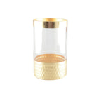 Transparante glazen vaas goud H20cm