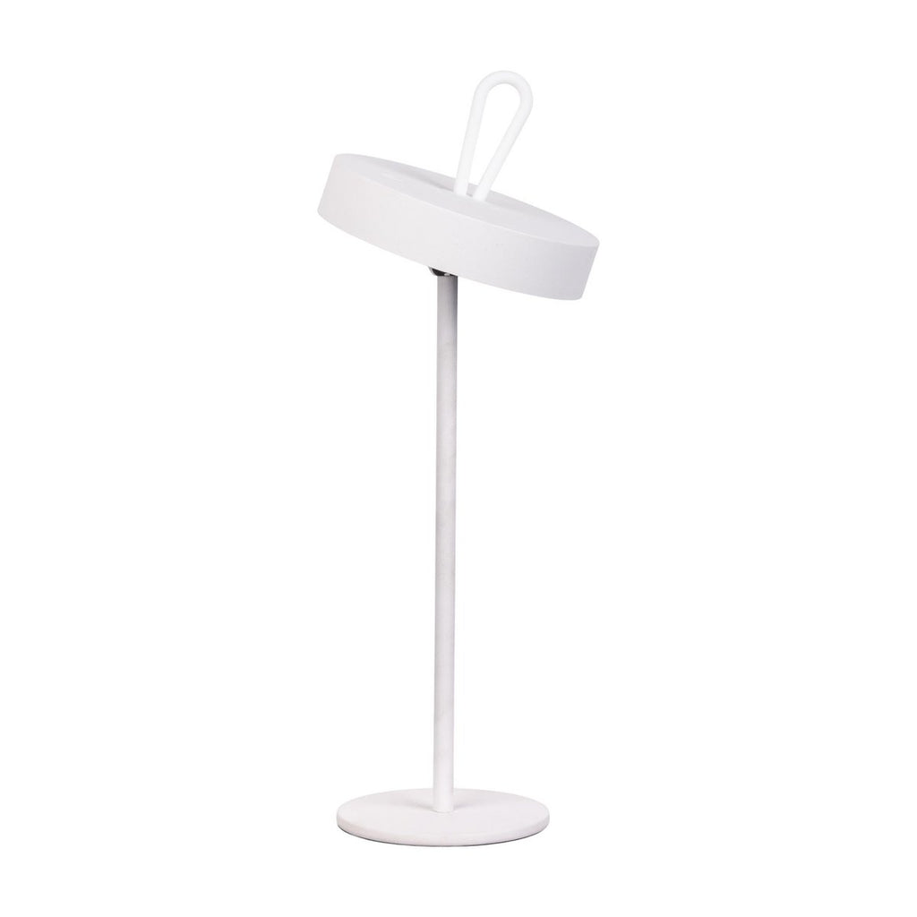 LED -batterijlamp magnetisch "Ella" voor buiten en binnen, gemaakt van metaal en plastic in wit, 35 cm hoog