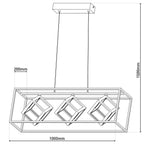 LED hanglamp Tripoli 100cm - Zwart