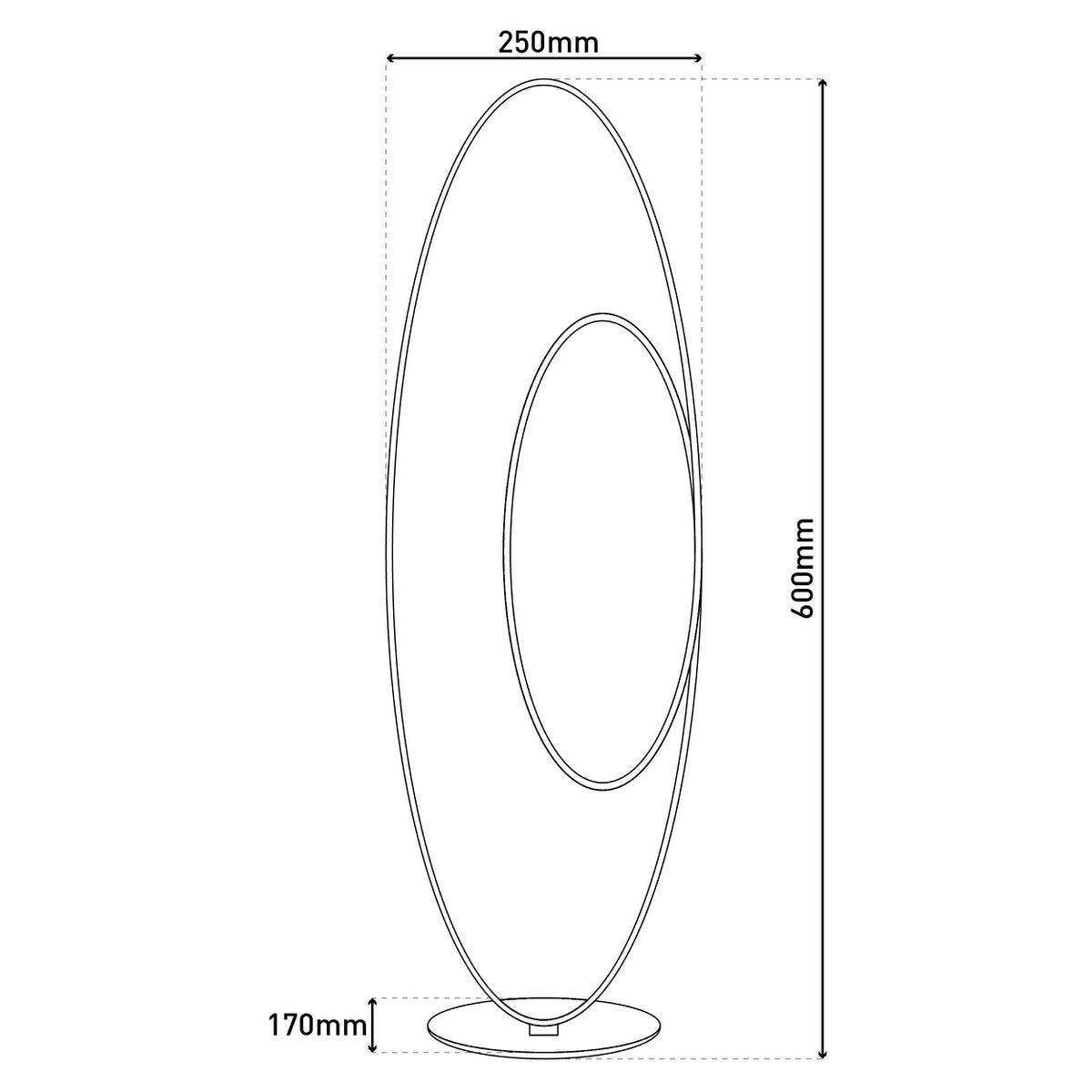 LED Tafellamp Odrive 60cm Wit - Näve