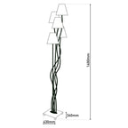Näve Boho Vloerlamp 4-lamps Beige/Bruin 138cm