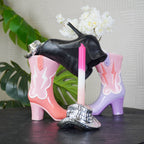 Keramische Boot Vase Roze/Lilac - 16,5x10,5x26,5 cm