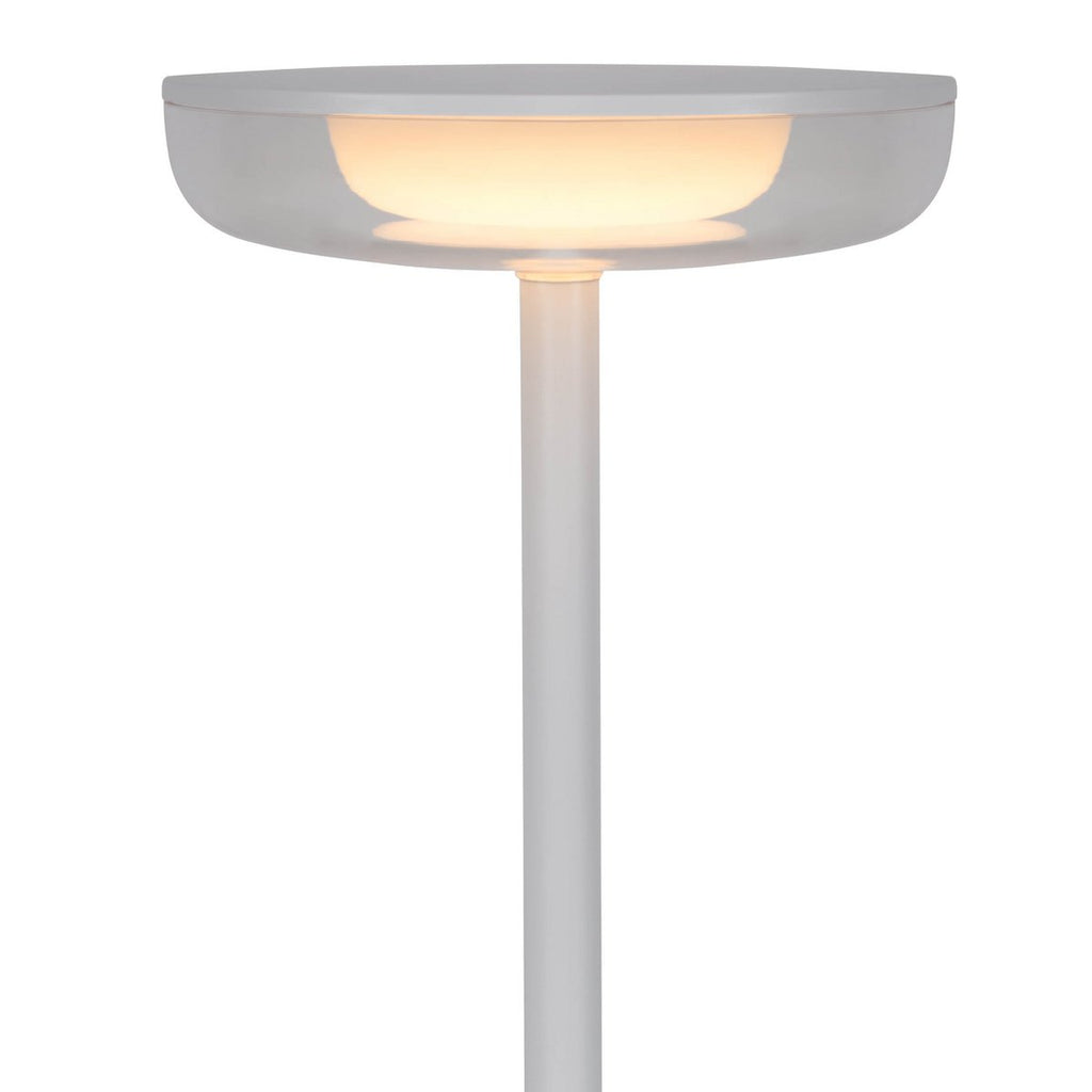Noteloze tabletlicht "PASI" voor buiten en binnen, gemaakt van metaal en plastic in wit, dimbaar, met aanraking en geheugenfunctie, ca. 26 cm hoog