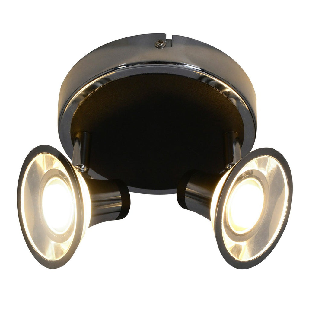 LED Plafondlamp Napels - Zwart 15cm