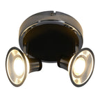 LED Plafondlamp Napels - Zwart 15cm
