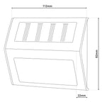 Näve Solar Wandlamp - Wit 4 stuks