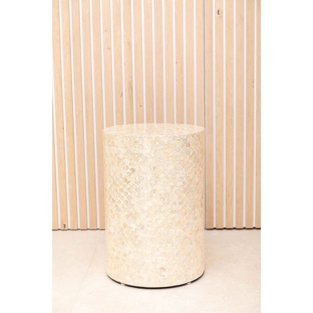Pouf Pearl White 33x33x48cm - Aulica Luxe Design