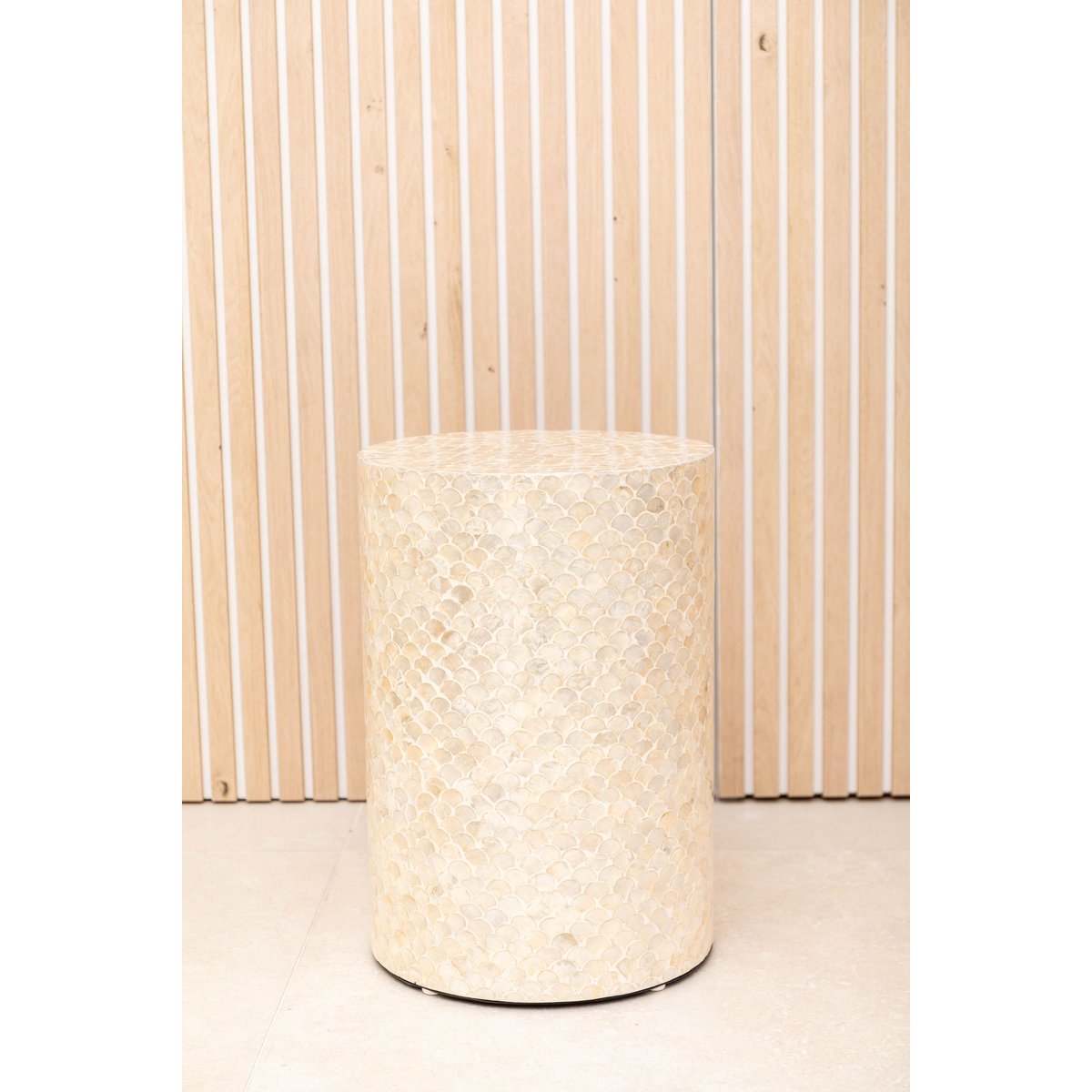 Pouf Pearl White 33x33x48cm - Aulica Luxe Design