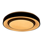 LED -plafondlamp "Monterey" Ø 37,5 cm, vele functies, gemaakt van metaal en plastic in het zwart, met geïntegreerde LED's, verlichting voor woonkamers, gang of kantoor