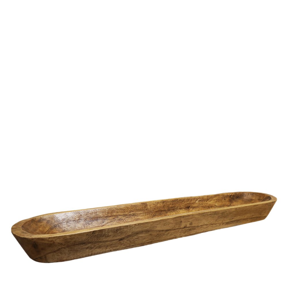 Houten Decoratieve Schaal 100x22x10cm