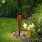 2 Set LED LED Solar Light "Paula", voor buiten, metaal en plastic aarde spies in bruin, met geïntegreerde LED