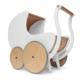 Kinderfeets Poppenwagen en Loopwagen - Wit Berkenhout