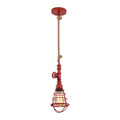Näve Regia Hanglamp - Rood Metaal Hennep E27