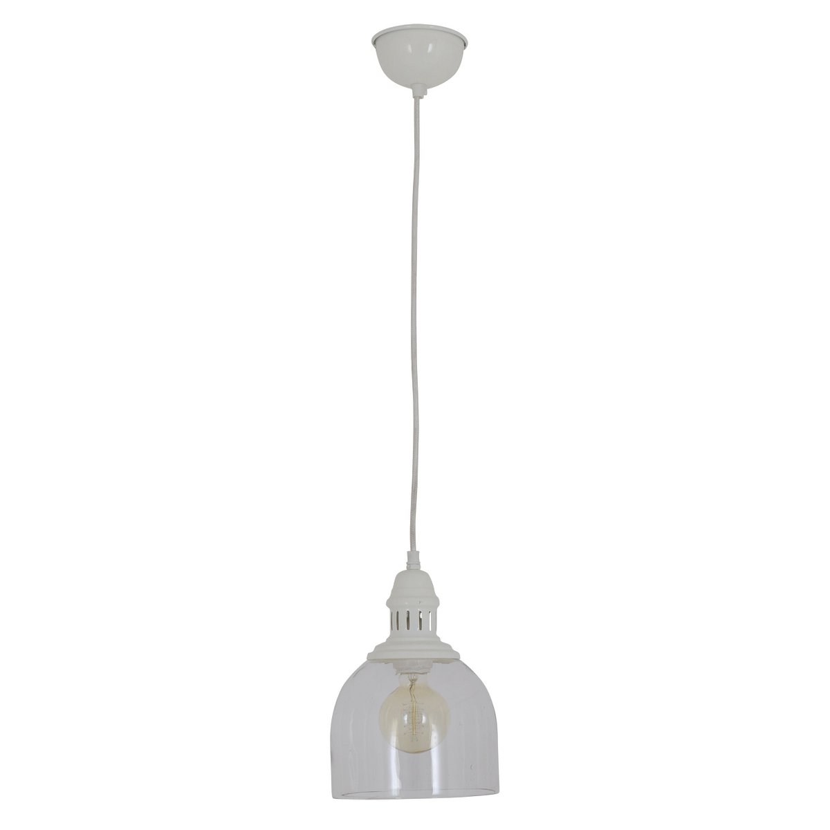 Näve Mumbai Hanglamp - Wit Glas Metaal