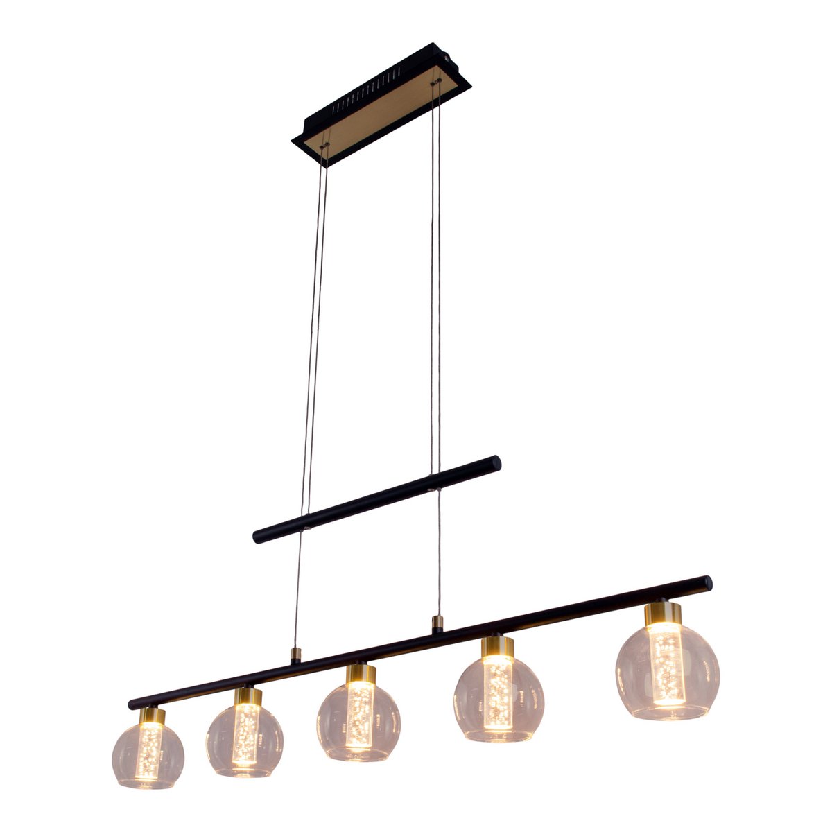 Näve Hanglamp - Zwart Glas 90cm LED