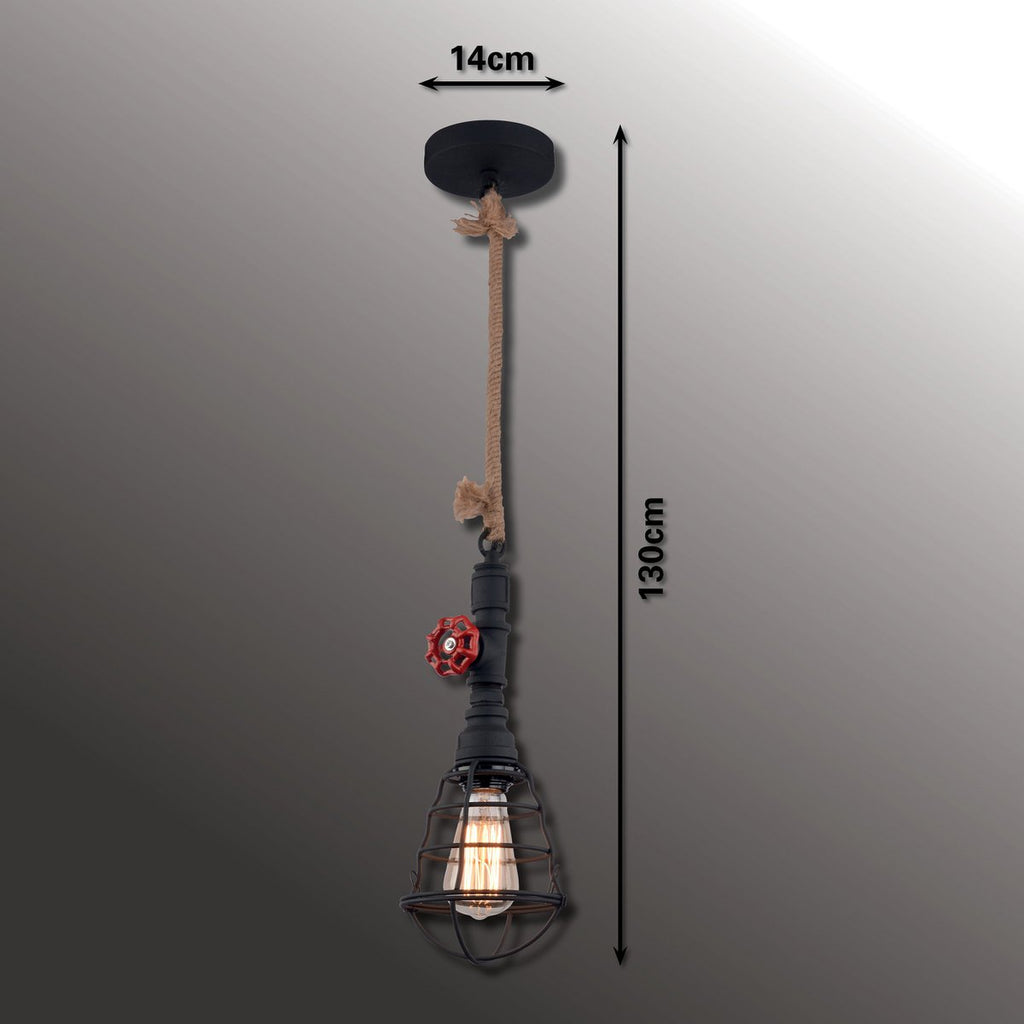 Näve Regia Hanglamp - Zwart 130cm E27