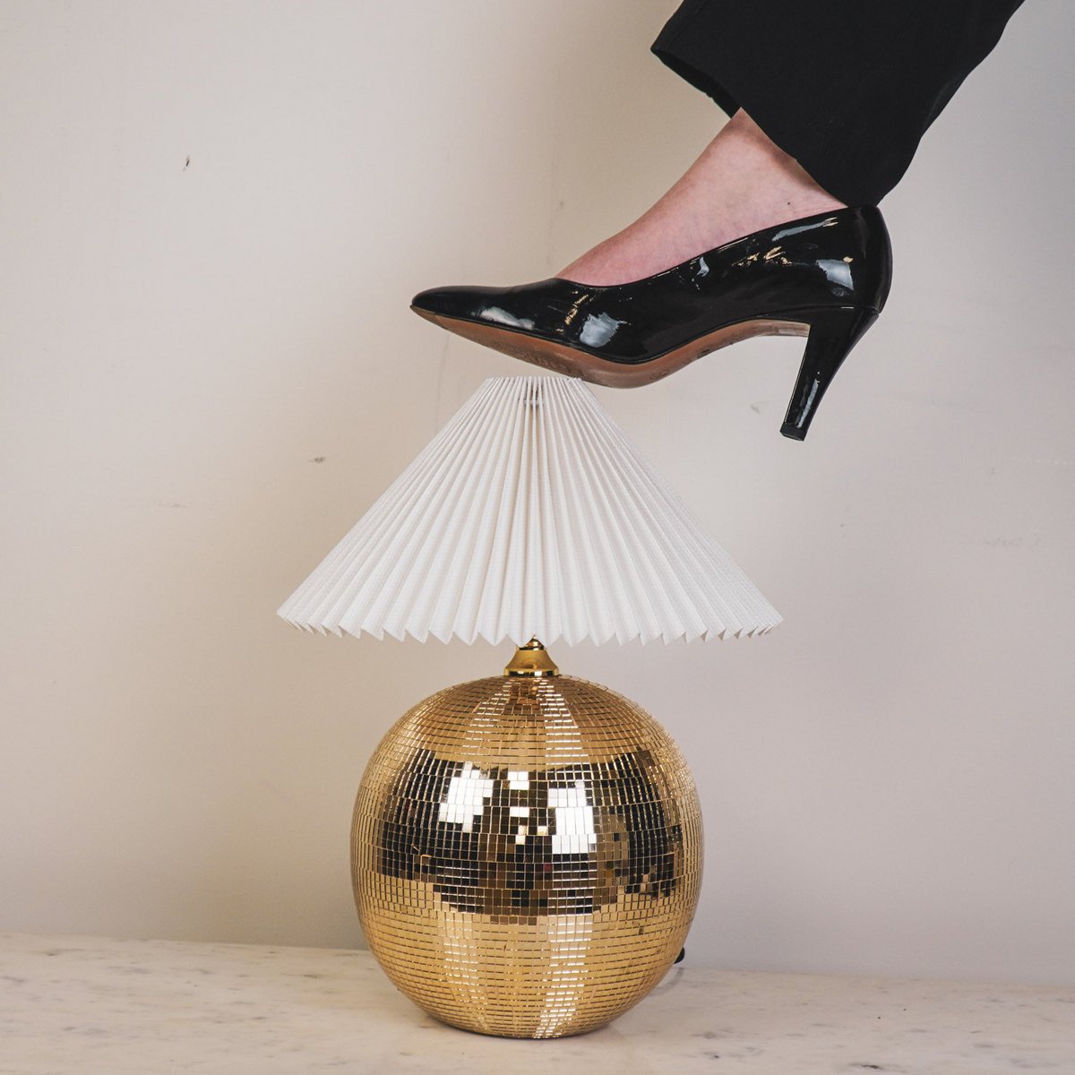 Disco Ball Glas Lamp Goud 20x20x20cm Housevitamin