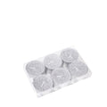 T-light zilveren glitterkaarsen set van 6