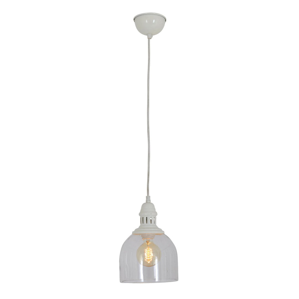 Näve Mumbai Hanglamp - Wit Glas Metaal