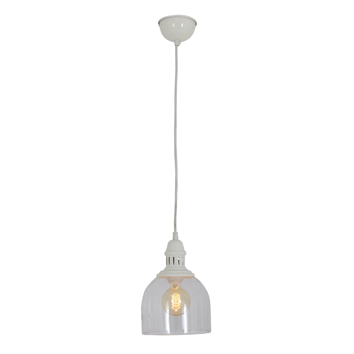 Näve Mumbai Hanglamp - Wit Glas Metaal