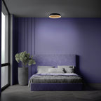 LED -plafondlamp Arany, plafondlamp gemaakt van metaal en plastic in zwart, met stevig ingebouwde LED's, dimbare, 40 cm diameter