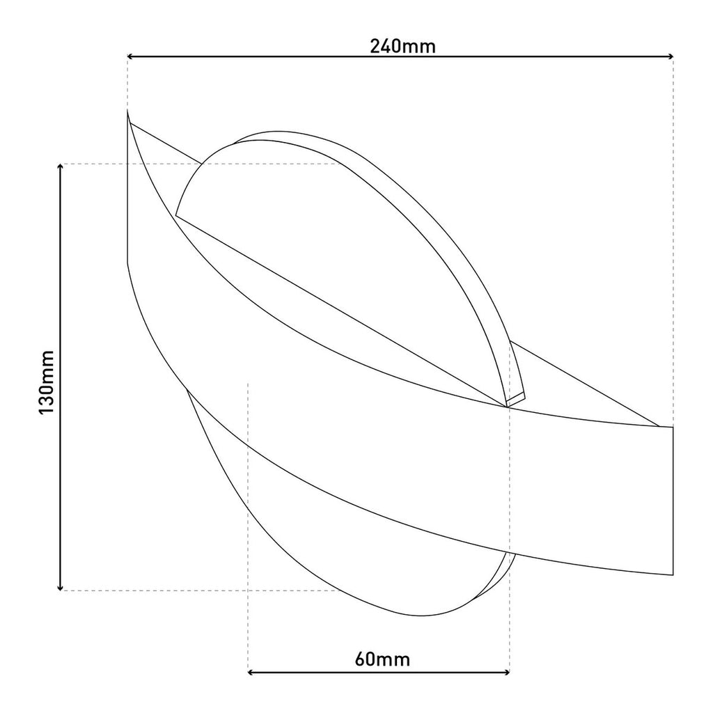 LED wandlamp Stan - Wit 24cm