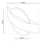 LED wandlamp Stan - Wit 24cm