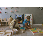 Kinderfeets Houten Blokkenset - Regenboog 100-delig