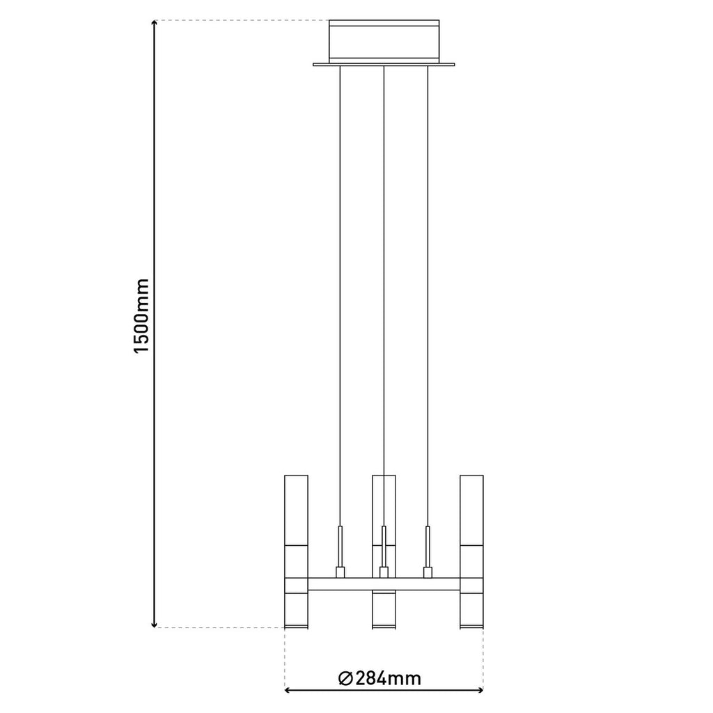 Näve Kroon LED 3-vlammen 28,4cm Kasteel