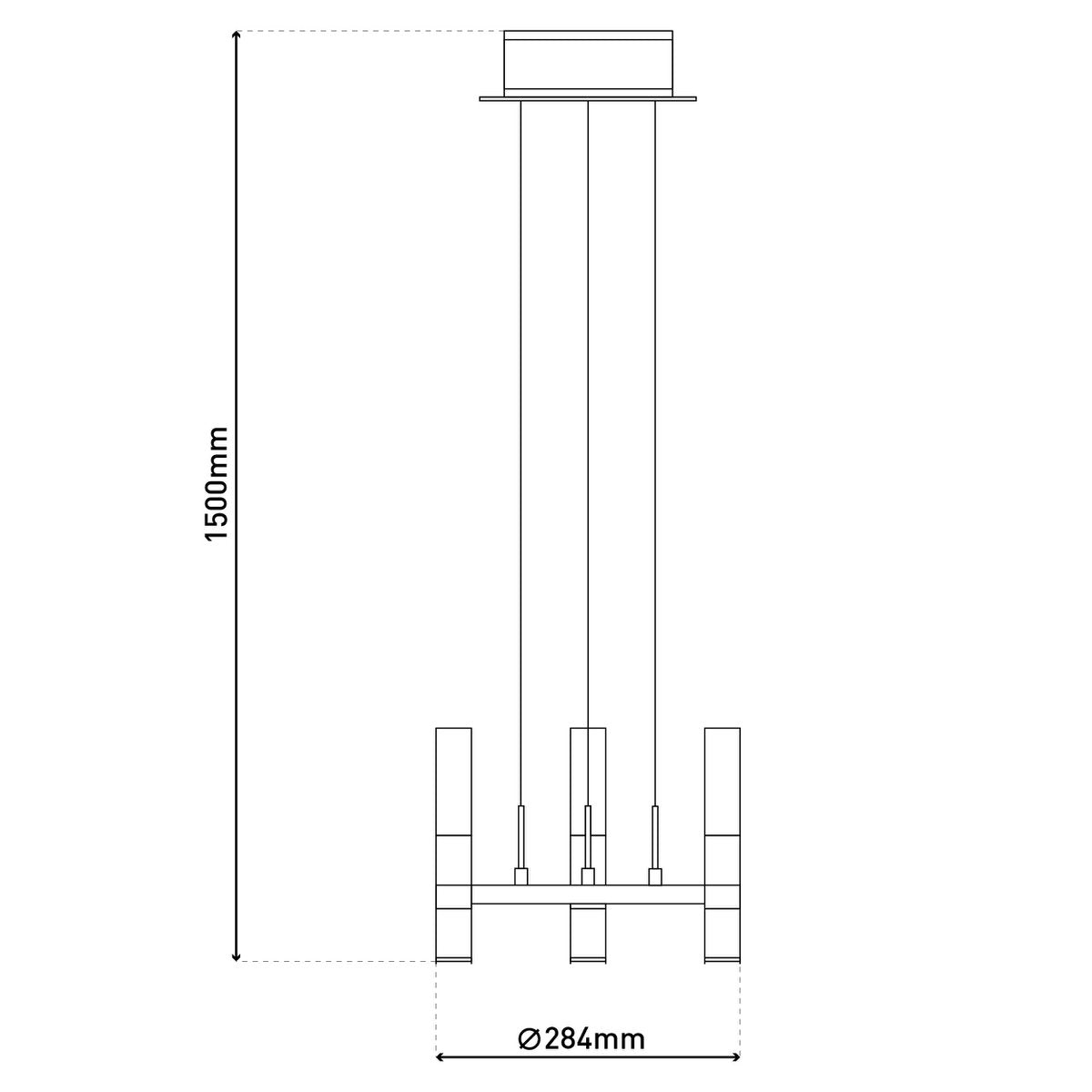 Näve Kroon LED 3-vlammen 28,4cm Kasteel