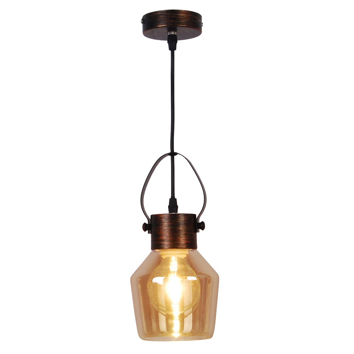 Glazen hanglamp Alex - Beige 128cm