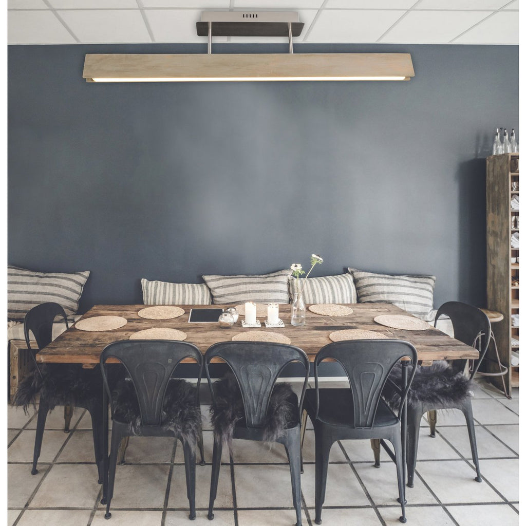 Näve LED Plafondlamp Recht 97,5cm - Metaal Hout