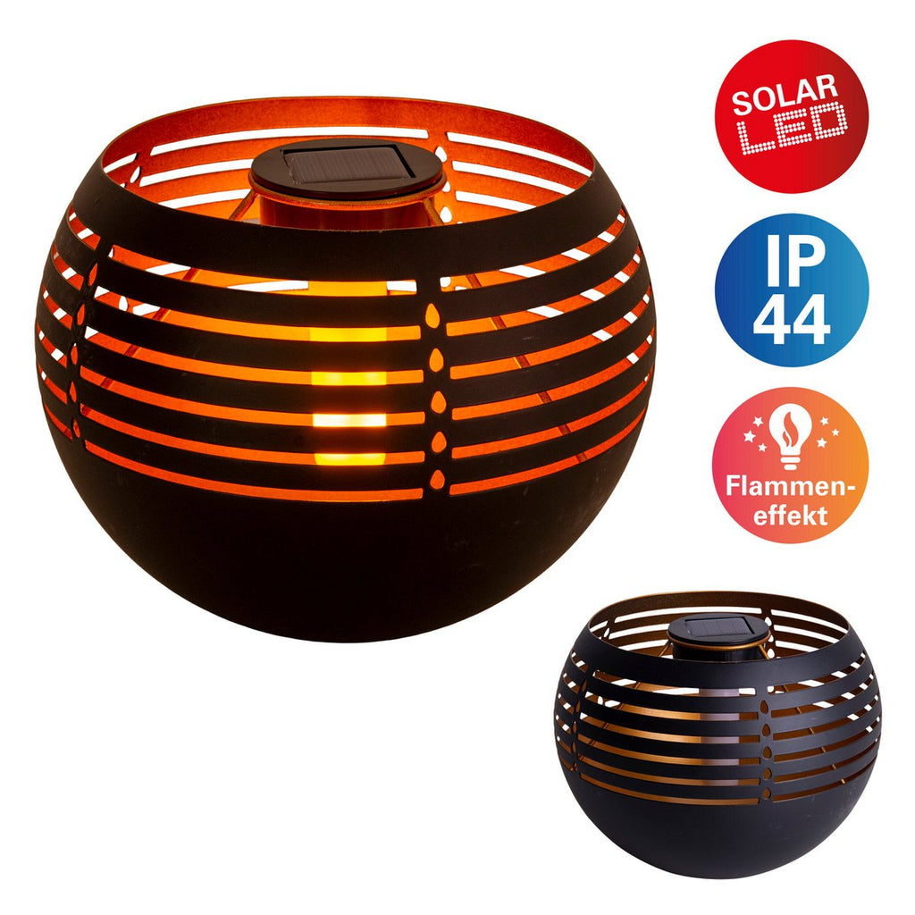 Näve Decoratief Solar Tafellicht - Zwart 16cm