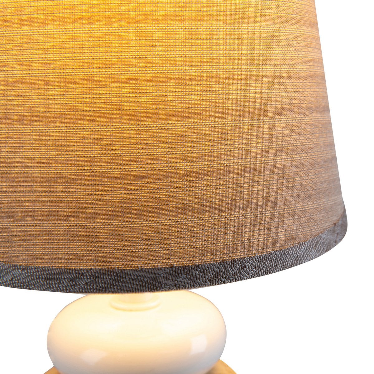 Näve Stoney Keramische Tafellamp - Bruin 31cm